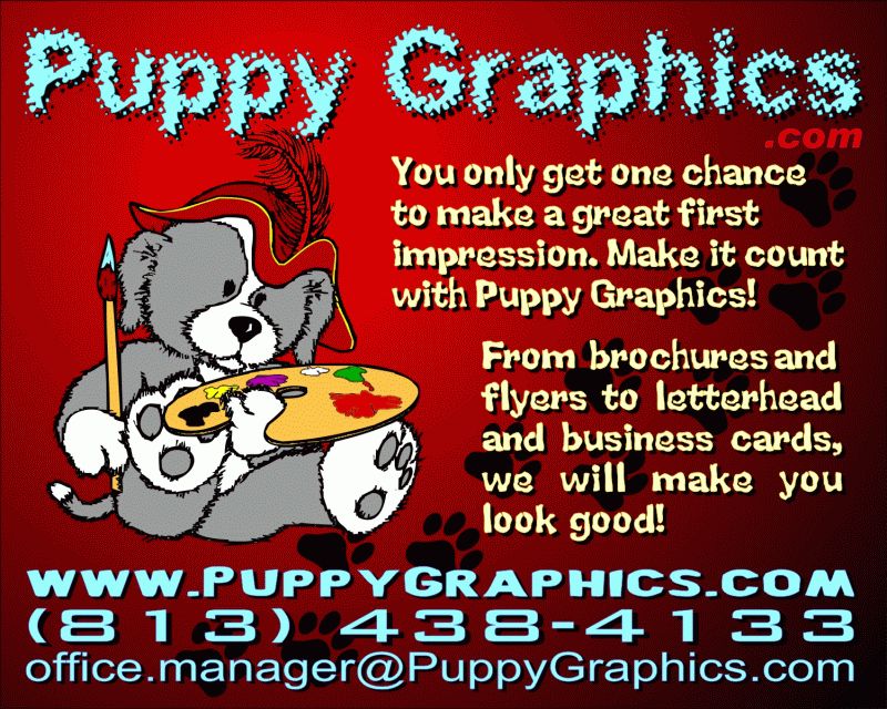 Puppy Graphics web design, graphic design, logo design, brochure design, flyer design, poster design, catalog design and marketing services